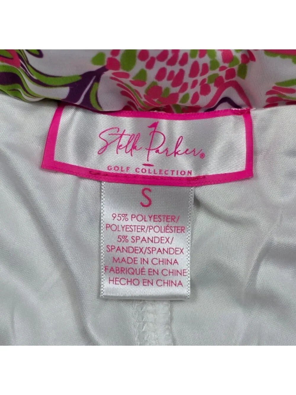 Stella Parker Golf Floral Ruffle Skort Small Pink Green Pickleball - Picture 2 of 4